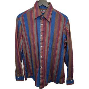 Vintage 90s Americana Collection Men’s Long Sleeve Button Up Shirt Striped USA